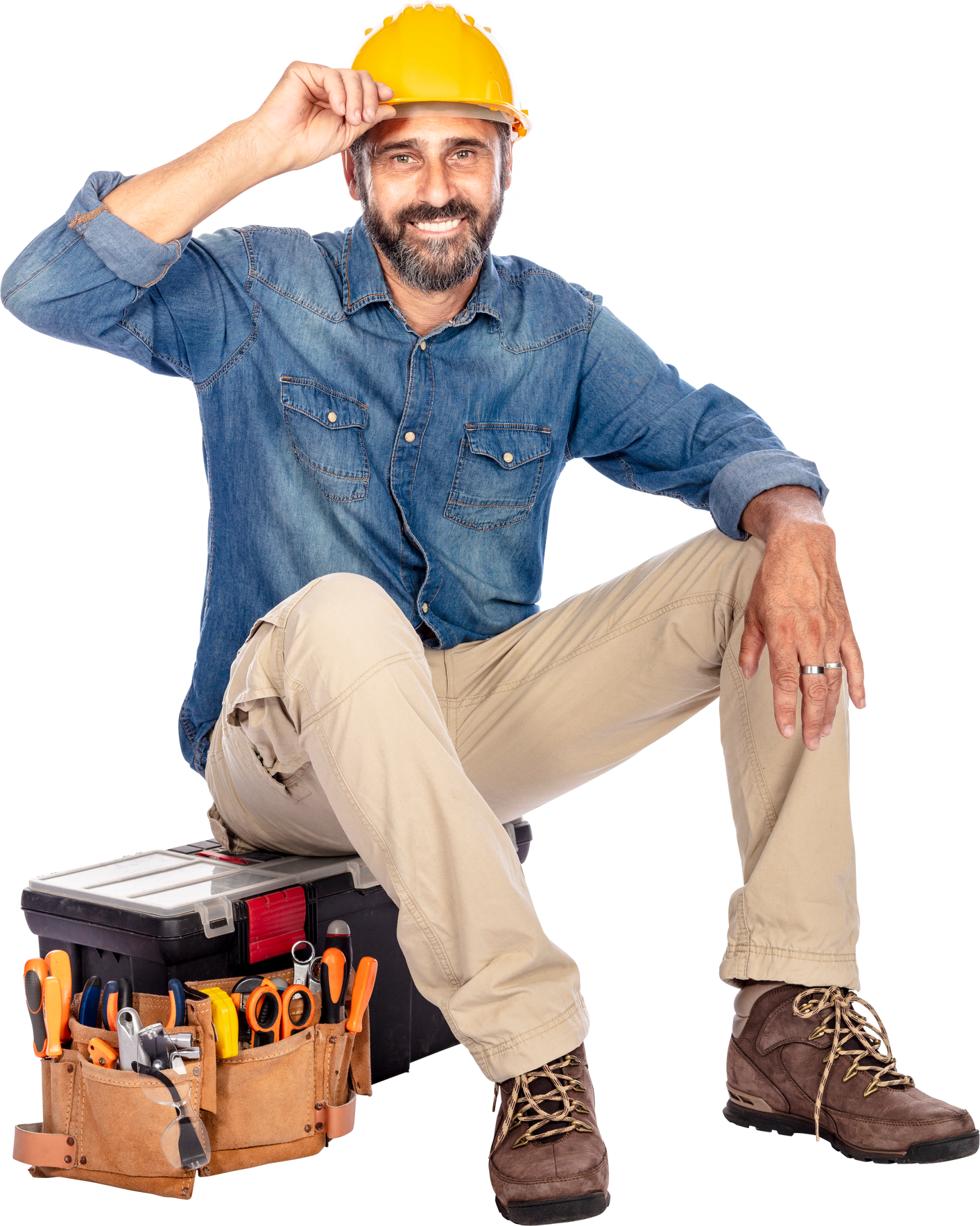 Handyman Isolated on White